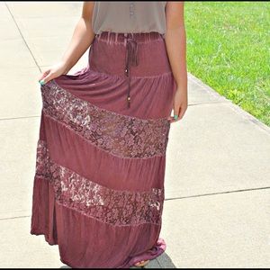Boho maxi skirt